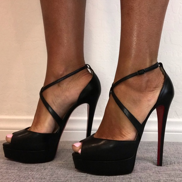 Tower Sky High Platform Peep Toe High Heels - Picture 4 of 8